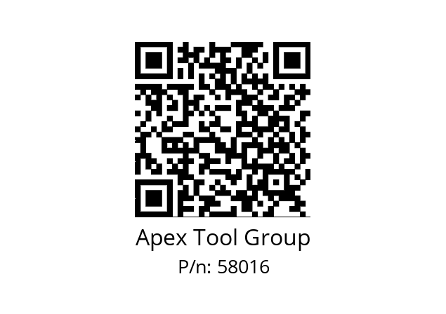   Apex Tool Group 58016