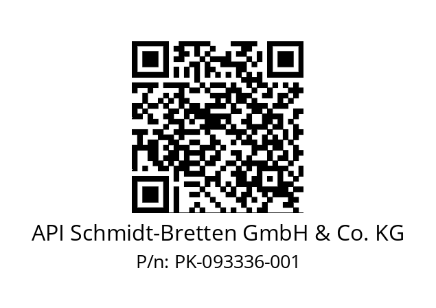   API Schmidt-Bretten GmbH & Co. KG PK-093336-001