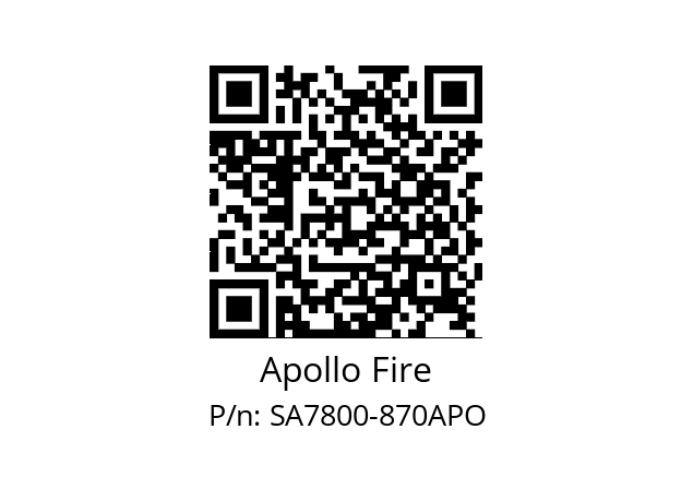   Apollo Fire SA7800-870APO