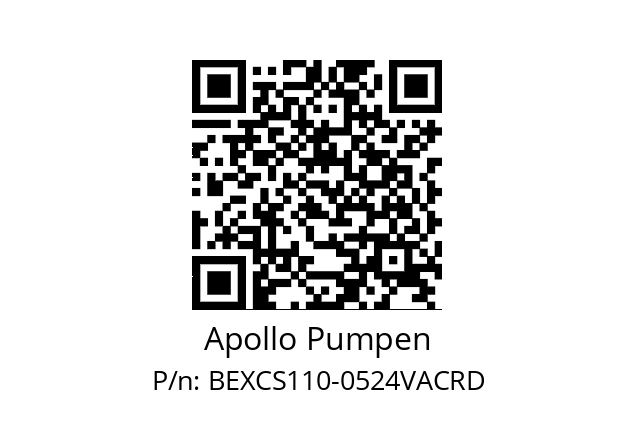   Apollo Pumpen BEXCS110-0524VACRD