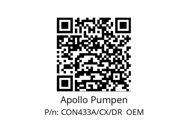   Apollo Pumpen CON433A/CX/DR  OEM