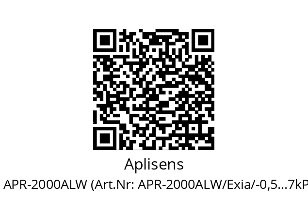   Aplisens APR-2000ALW (Art.Nr: APR-2000ALW/Exia/-0,5...7kPa/C)