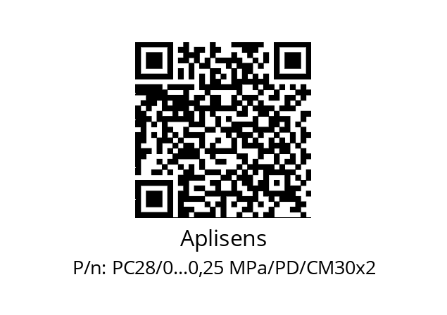   Aplisens PC28/0…0,25 MPa/PD/CM30x2