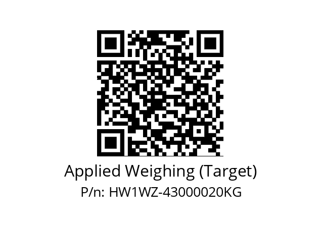   Applied Weighing (Target) HW1WZ-43000020KG