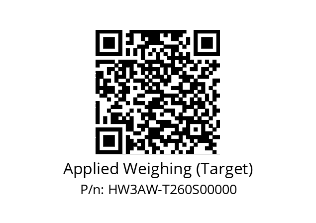   Applied Weighing (Target) HW3AW-T260S00000