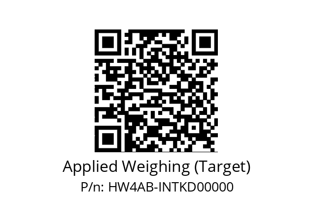   Applied Weighing (Target) HW4AB-INTKD00000