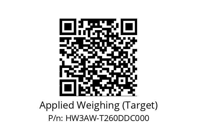   Applied Weighing (Target) HW3AW-T260DDC000