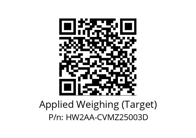   Applied Weighing (Target) HW2AA-CVMZ25003D