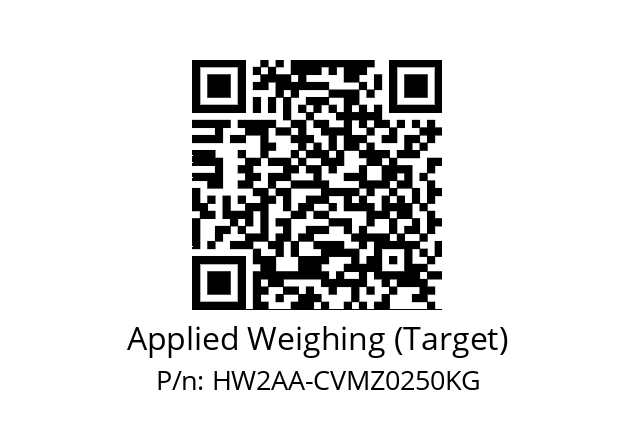   Applied Weighing (Target) HW2AA-CVMZ0250KG