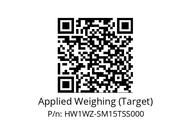   Applied Weighing (Target) HW1WZ-SM15TSS000