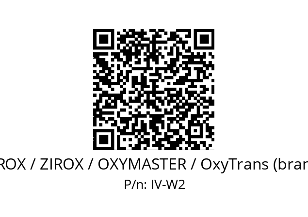   AQUATRACE / AQUATROX / ZIROX / OXYMASTER / OxyTrans (brand of DKS Engineering) IV-W2