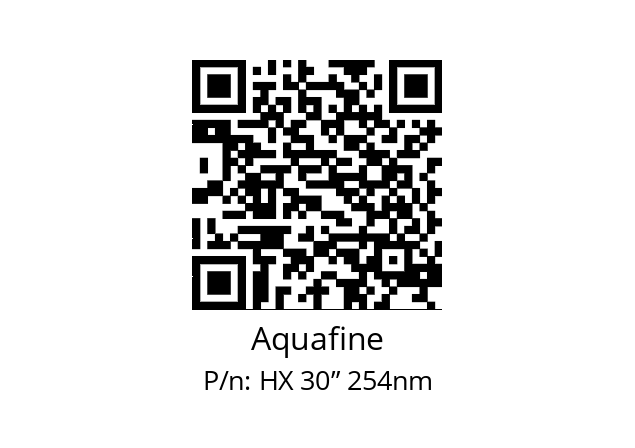   Aquafine HX 30” 254nm