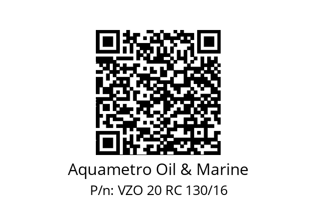   Aquametro Oil & Marine VZO 20 RC 130/16