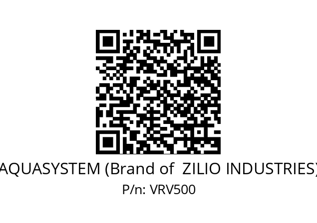   AQUASYSTEM (Brand of  ZILIO INDUSTRIES) VRV500