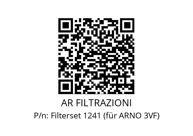   AR FILTRAZIONI Filterset 1241 (für ARNO 3VF)