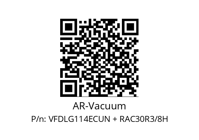   AR-Vacuum VFDLG114ECUN + RAC30R3/8H