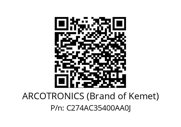   ARCOTRONICS (Brand of Kemet) C274AC35400AA0J