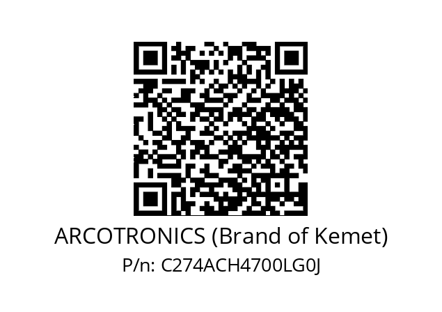   ARCOTRONICS (Brand of Kemet) C274ACH4700LG0J