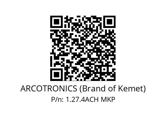   ARCOTRONICS (Brand of Kemet) 1.27.4ACH MKP