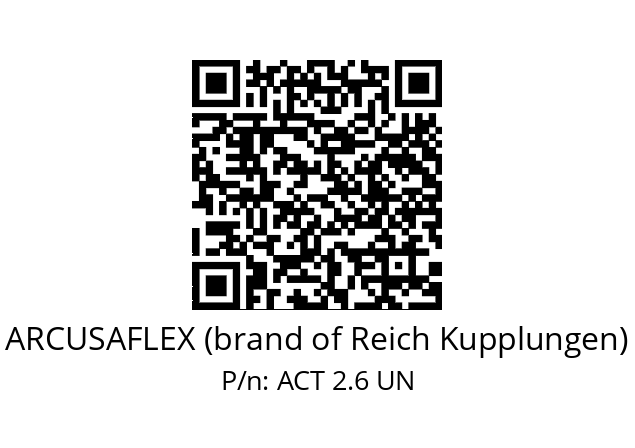   ARCUSAFLEX (brand of Reich Kupplungen) ACT 2.6 UN