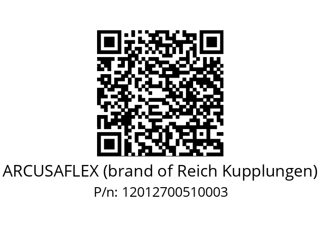   ARCUSAFLEX (brand of Reich Kupplungen) 12012700510003