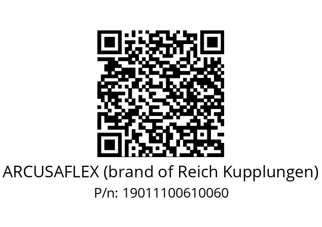   ARCUSAFLEX (brand of Reich Kupplungen) 19011100610060