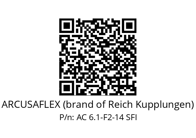   ARCUSAFLEX (brand of Reich Kupplungen) AC 6.1-F2-14 SFI