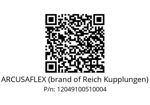   ARCUSAFLEX (brand of Reich Kupplungen) 12049100510004