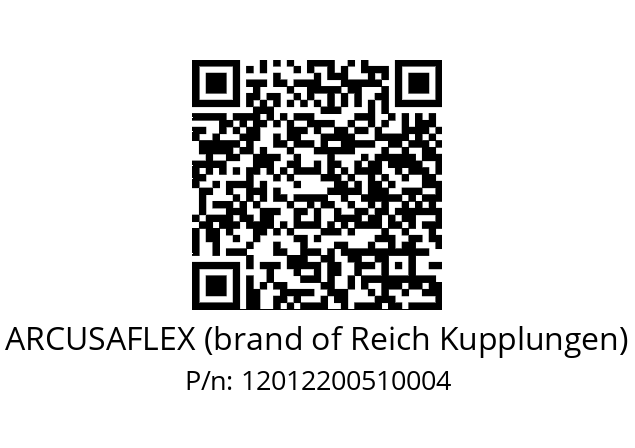   ARCUSAFLEX (brand of Reich Kupplungen) 12012200510004