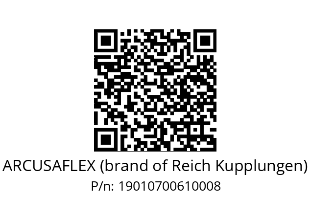   ARCUSAFLEX (brand of Reich Kupplungen) 19010700610008