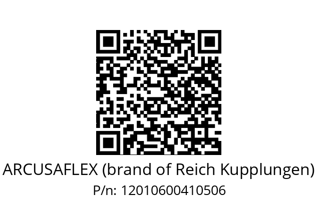   ARCUSAFLEX (brand of Reich Kupplungen) 12010600410506