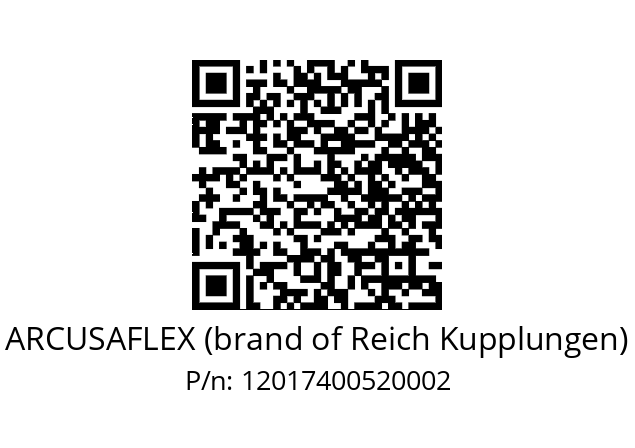   ARCUSAFLEX (brand of Reich Kupplungen) 12017400520002