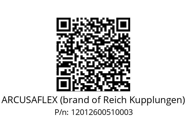   ARCUSAFLEX (brand of Reich Kupplungen) 12012600510003