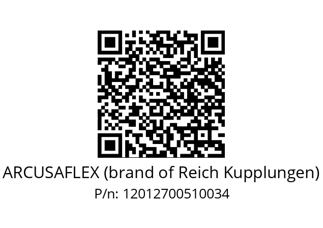   ARCUSAFLEX (brand of Reich Kupplungen) 12012700510034