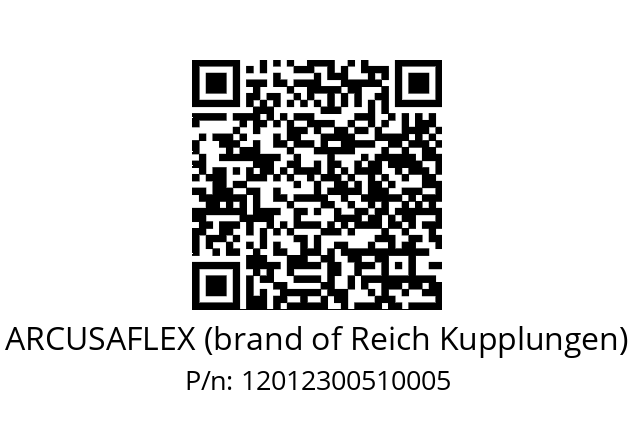   ARCUSAFLEX (brand of Reich Kupplungen) 12012300510005