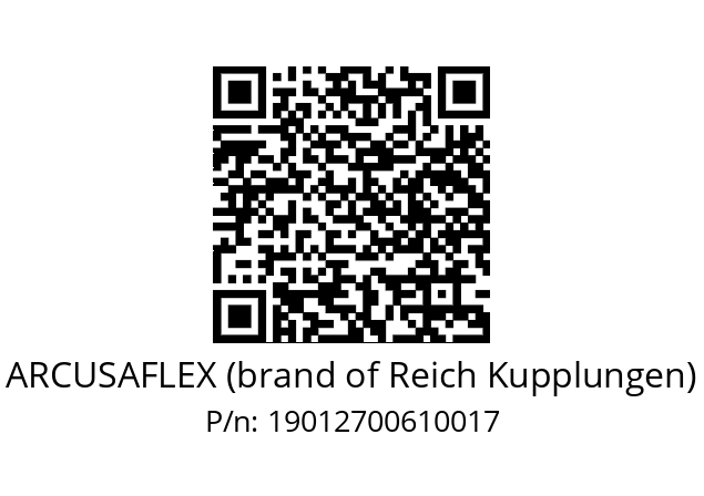   ARCUSAFLEX (brand of Reich Kupplungen) 19012700610017