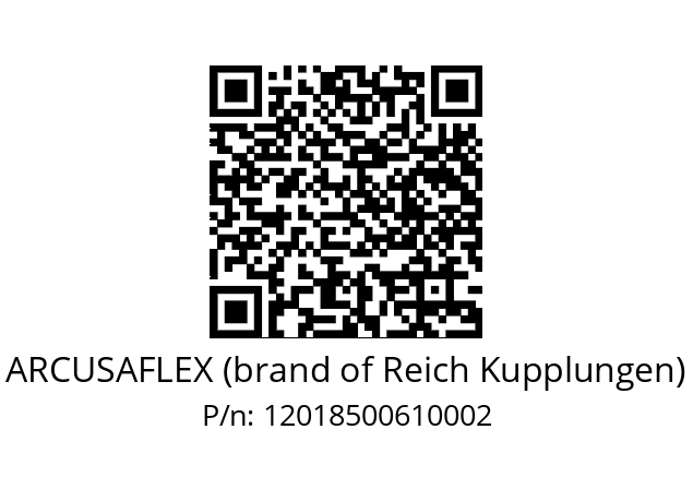   ARCUSAFLEX (brand of Reich Kupplungen) 12018500610002