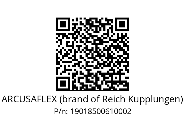   ARCUSAFLEX (brand of Reich Kupplungen) 19018500610002