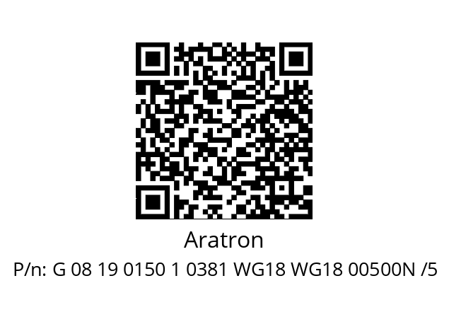   Aratron G 08 19 0150 1 0381 WG18 WG18 00500N /5