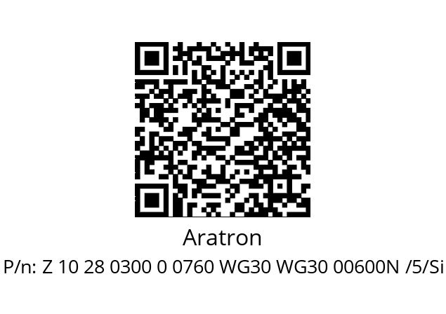   Aratron Z 10 28 0300 0 0760 WG30 WG30 00600N /5/Si