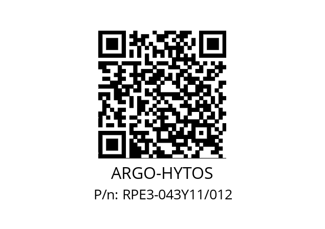   ARGO-HYTOS RPE3-043Y11/012