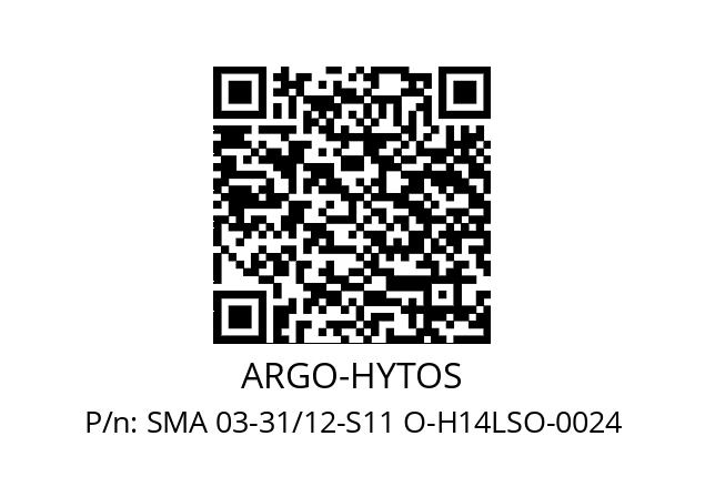   ARGO-HYTOS SMA 03-31/12-S11 O-H14LSO-0024