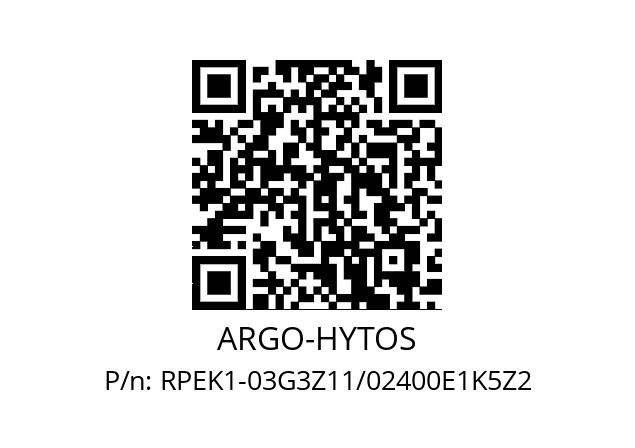   ARGO-HYTOS RPEK1-03G3Z11/02400E1K5Z2