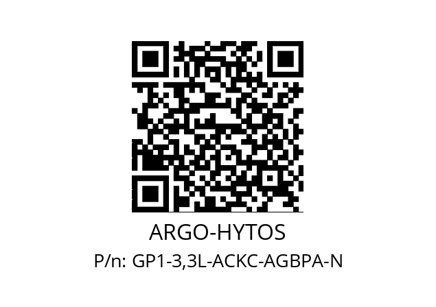   ARGO-HYTOS GP1-3,3L-ACKC-AGBPA-N