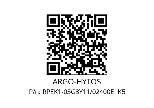   ARGO-HYTOS RPEK1-03G3Y11/02400E1K5