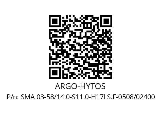   ARGO-HYTOS SMA 03-58/14.0-S11.0-H17LS.F-0508/02400