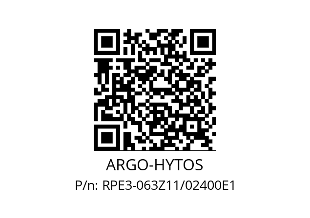   ARGO-HYTOS RPE3-063Z11/02400E1