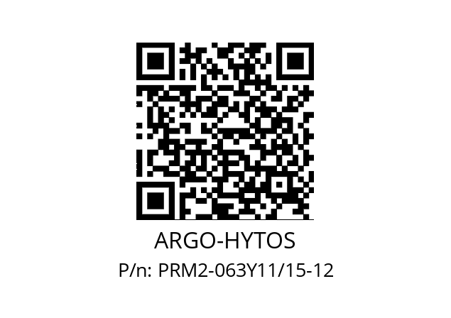   ARGO-HYTOS PRM2-063Y11/15-12