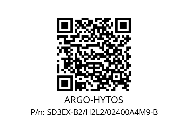   ARGO-HYTOS SD3EX-B2/H2L2/02400A4M9-B