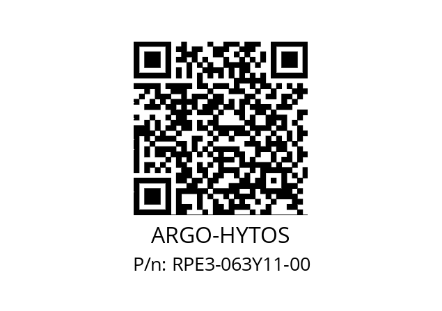   ARGO-HYTOS RPE3-063Y11-00